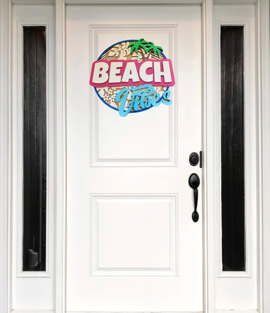 Beach Vibes Door Hanger - Finished