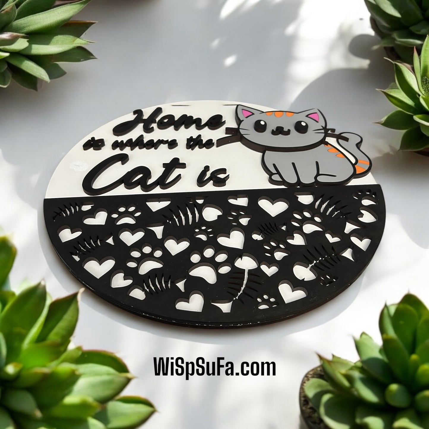 Home is where the cat is Door Hanger - Finished