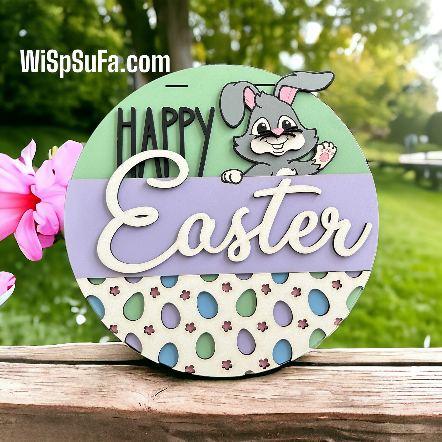 Happy Easter Bunny Door Hanger - Finished