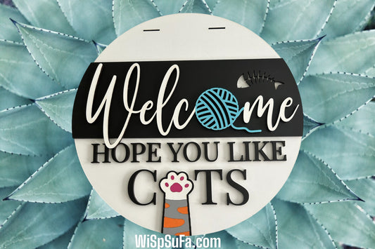 Welcome Hope you like Cats Door Hanger - Finished