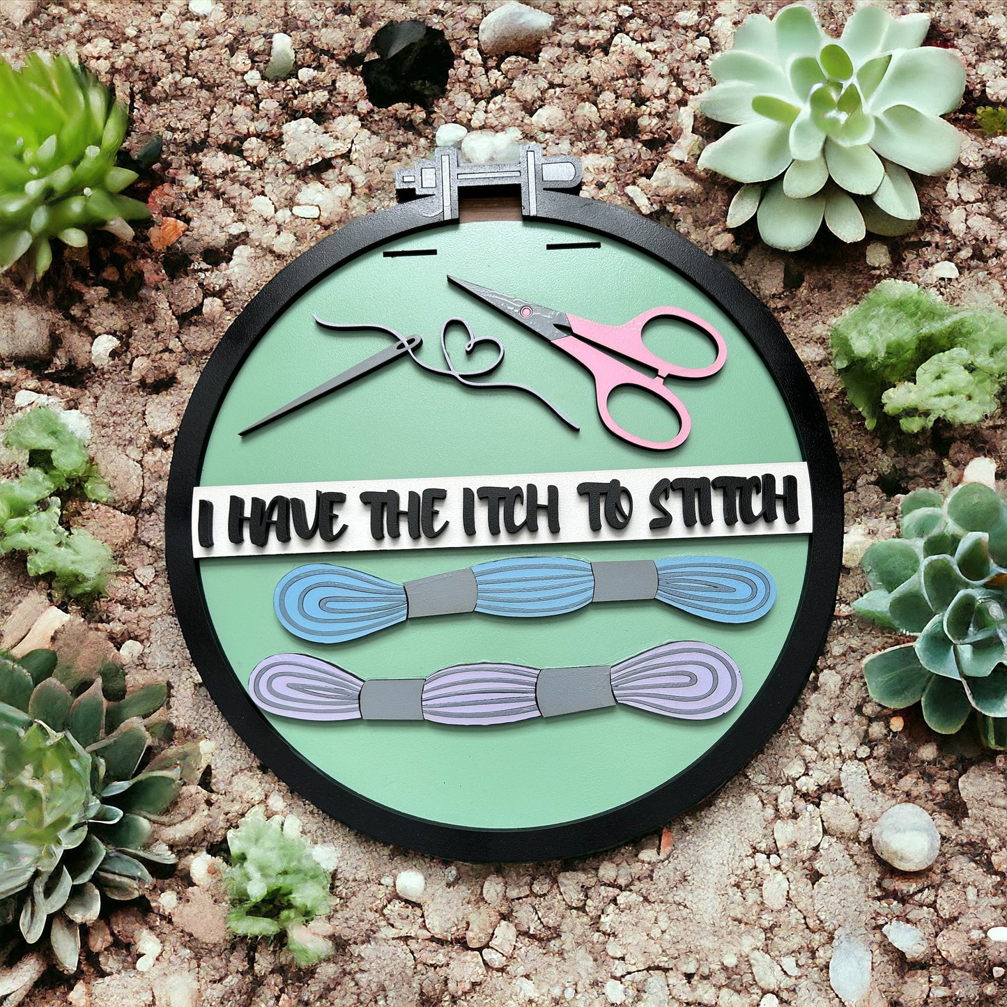 Itch to Stitch Door Hanger - Finished