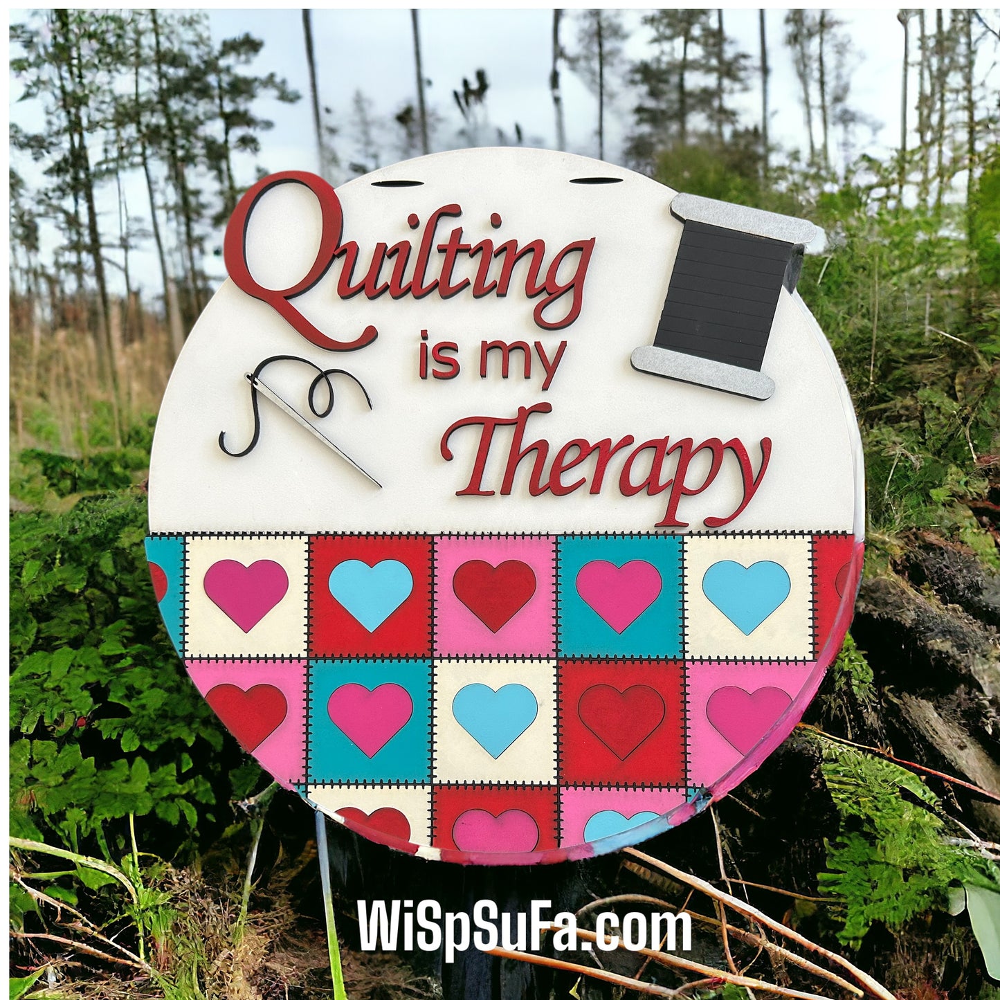 Quilting is my Therapy Door Hanger - Finished